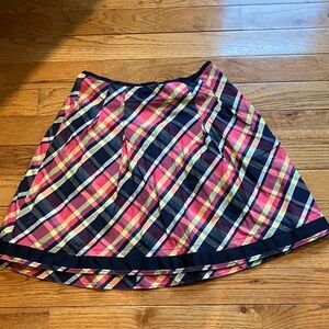 L.L. Bean A-Line Plaid Preppy skirt EUC 8R